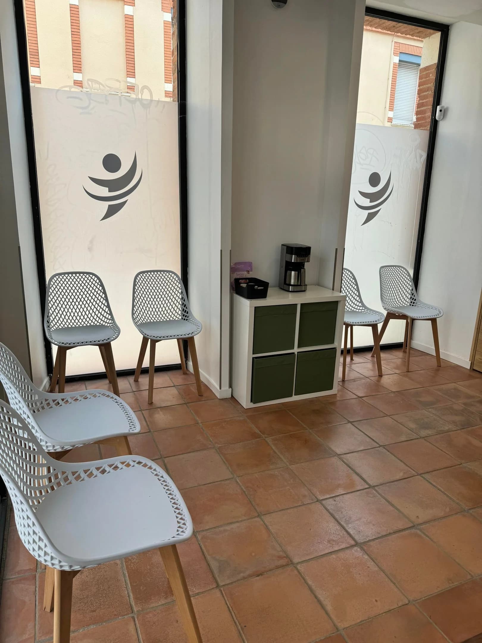 Salle d'attente du cabinet Toulouse Sport Santé